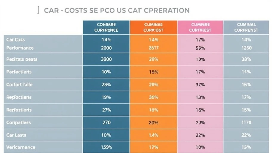 Biểu đồ so sánh chi phí và hiệu suất xe ô tô dưới 600 triệu.