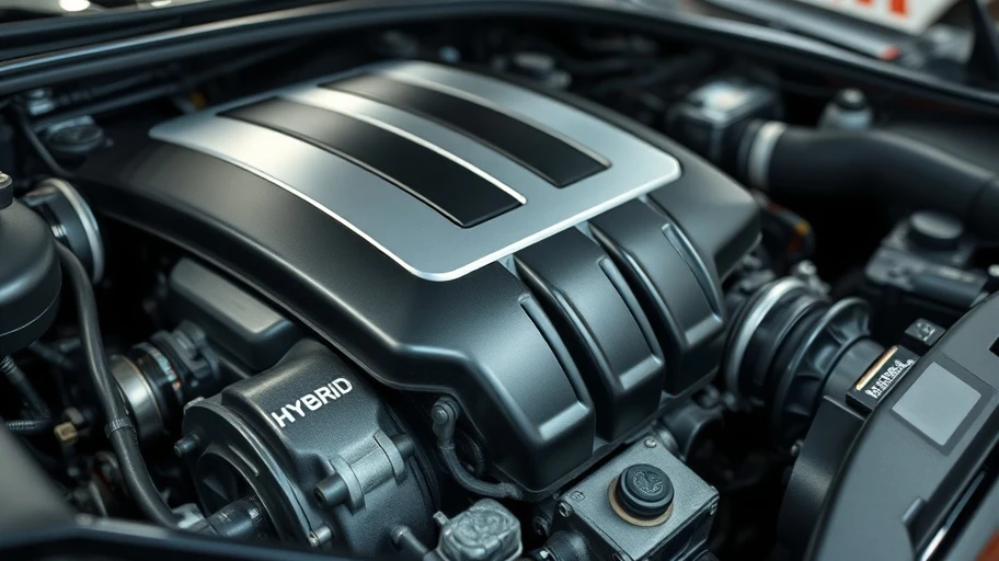 Động cơ xe hybrid trong gara tại Việt Nam.