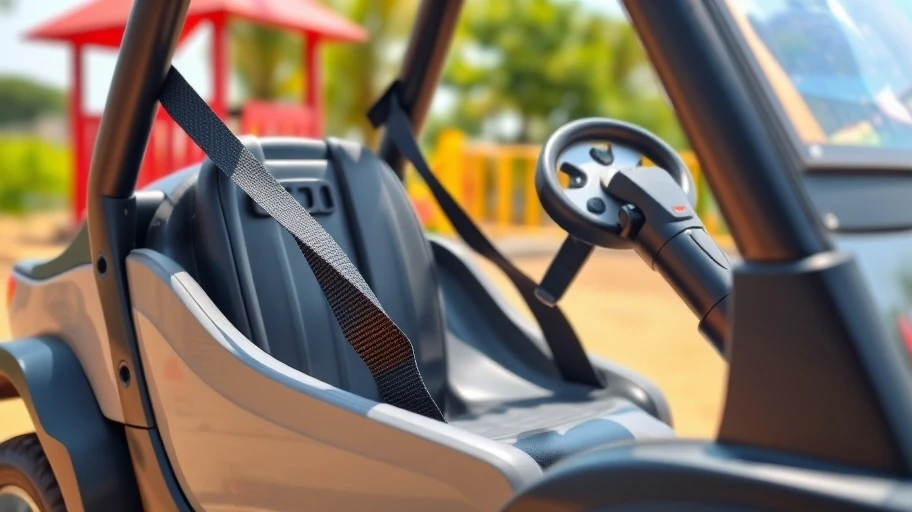 Hình ảnh chi tiết các tính năng an toàn xe ô tô điện mini trẻ em