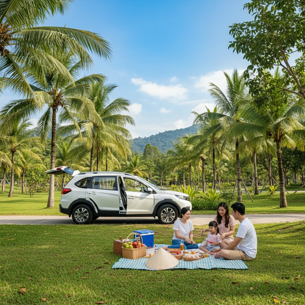 Hình ảnh xe Honda BR-V tại nơi dã ngoại