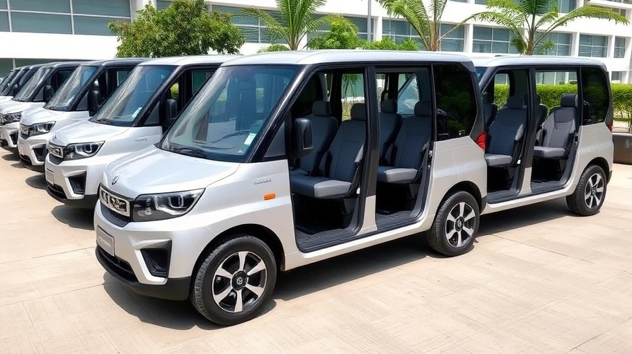 Hình ảnh xe ô tô điện 7 chỗ nổi bật.