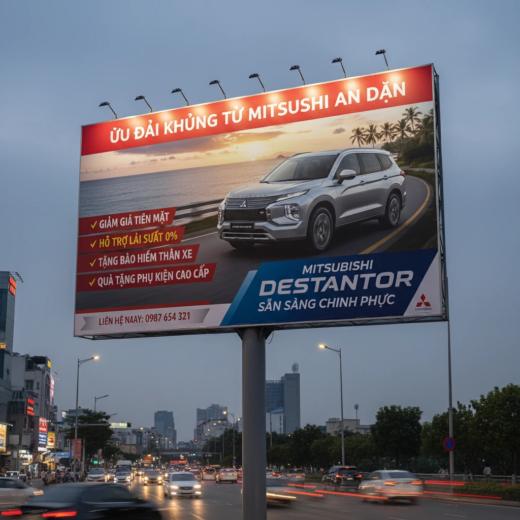 Khuyến mãi xe Mitsubishi Destinator.