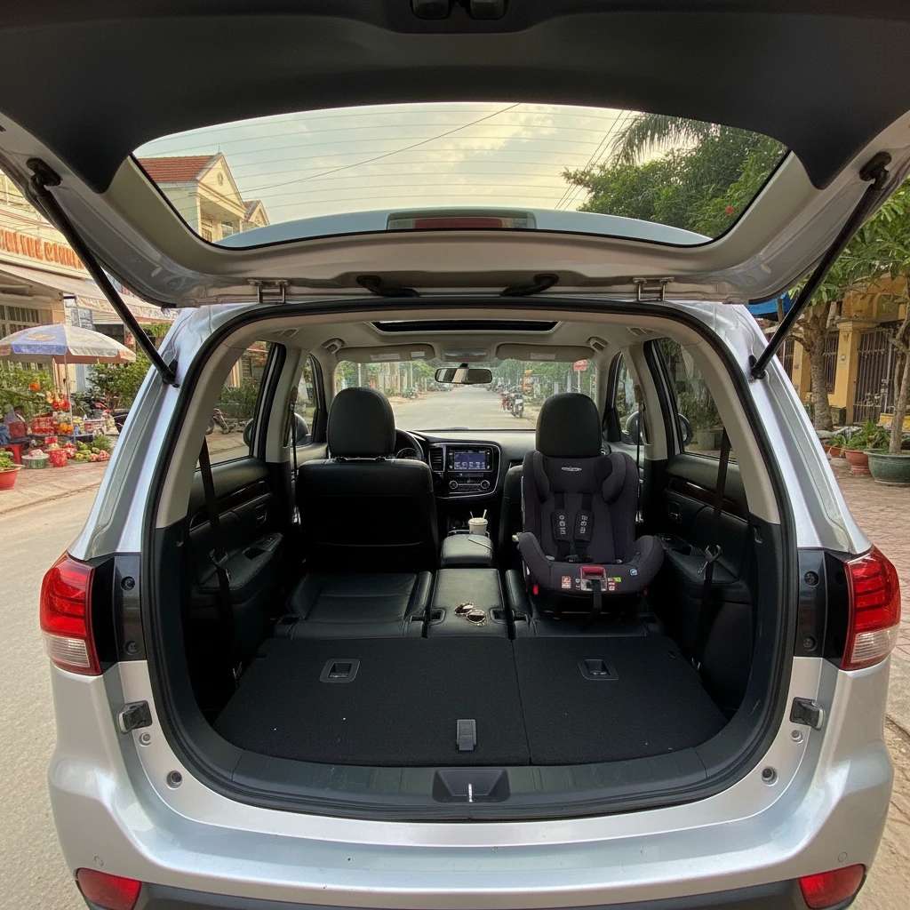 Mitsubishi Outlander tối ưu không gian