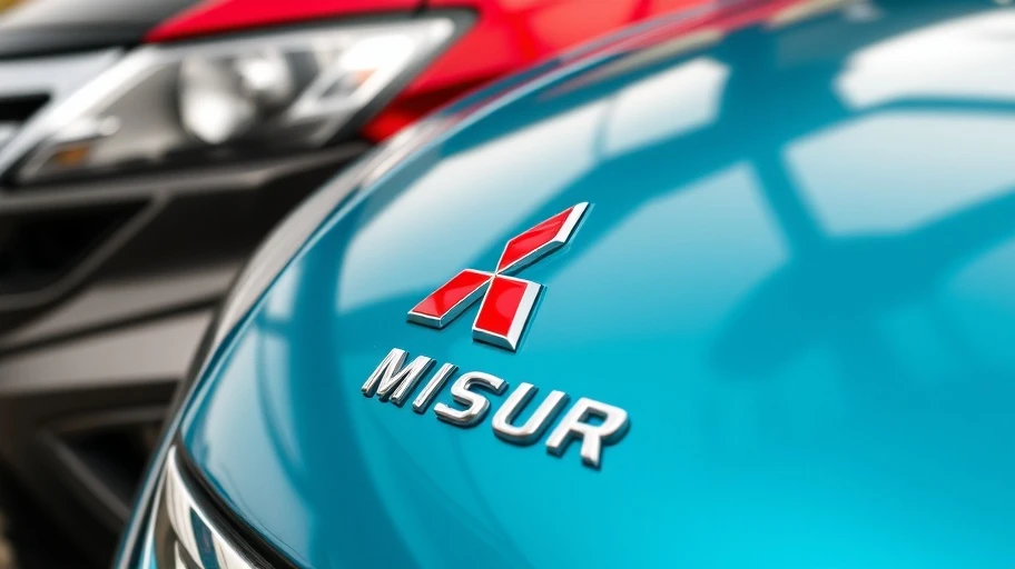 Nhận diện thương hiệu qua logo xe Mitsubishi.