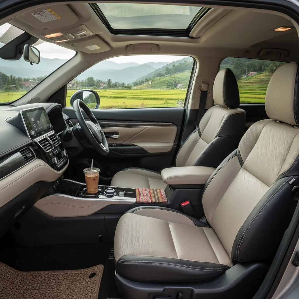 Nội thất thoải mái của Mitsubishi Outlander 2023