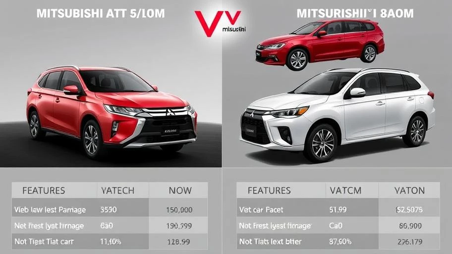 So sánh giá lăn bánh xe Mitsubishi giữa các mẫu.