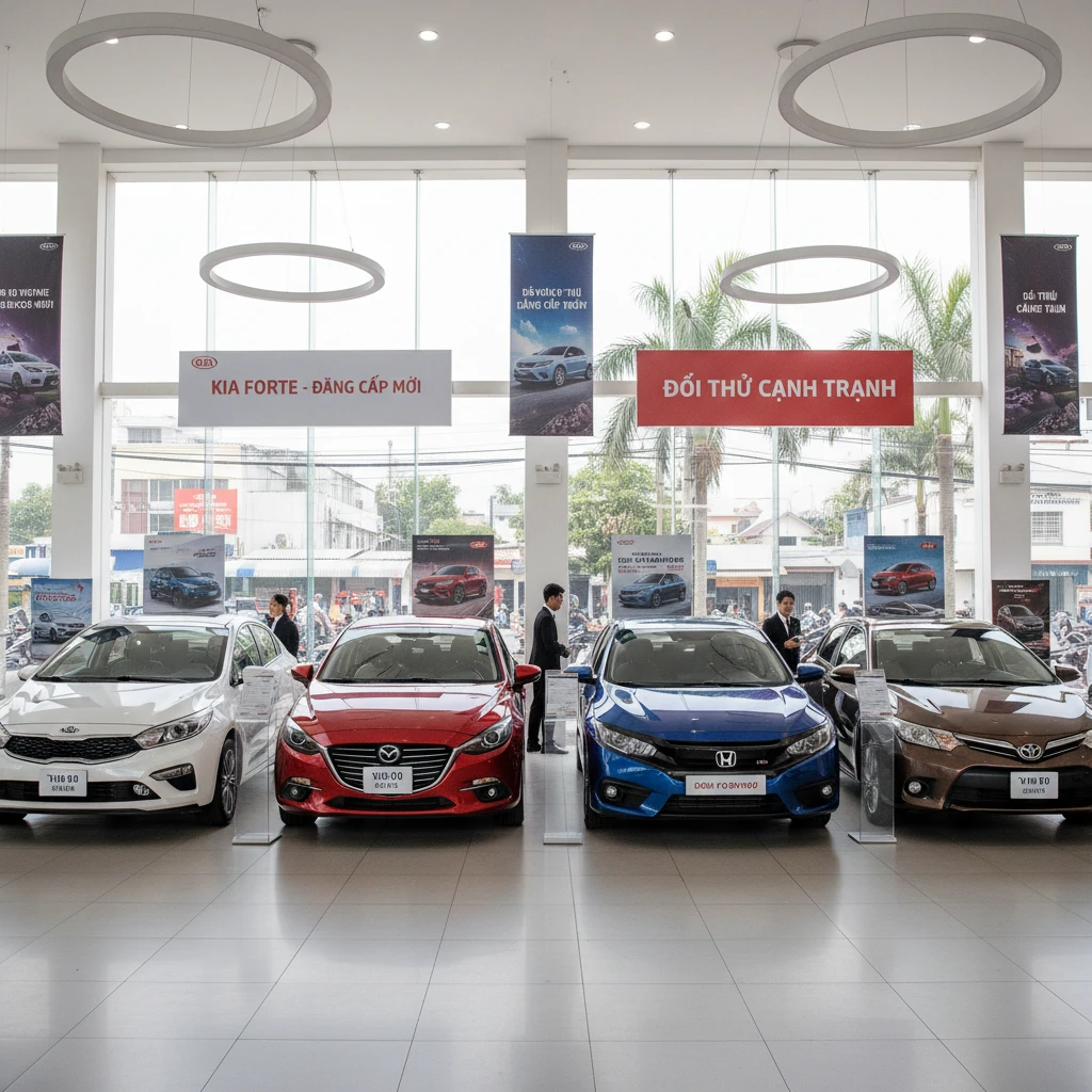 So sánh giá và tính năng KIA Forte với đối thủ.