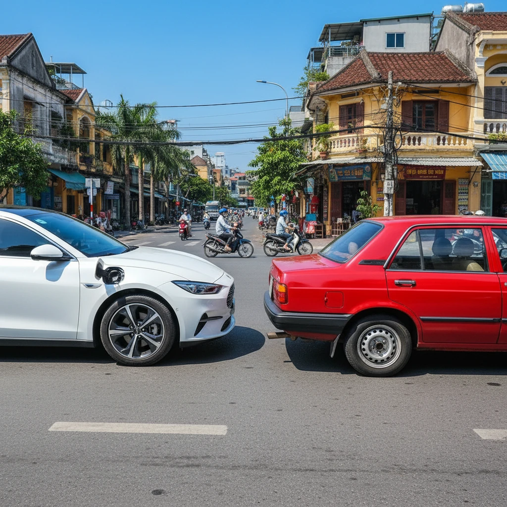 So sánh phát thải giữa xe điện và xe xăng