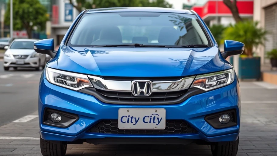 Thiết kế ngoại thất xe Honda City màu xanh