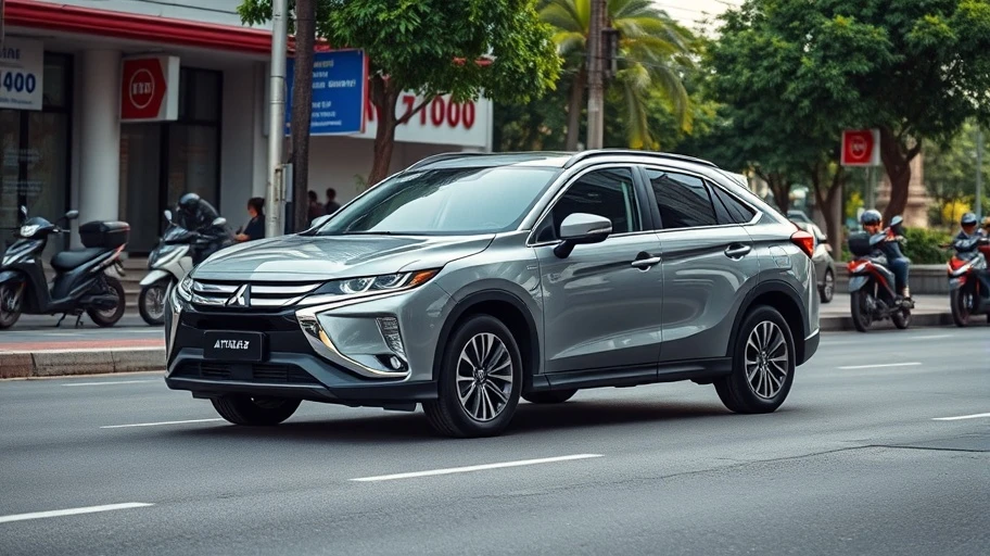 Thiết kế ngoại thất xe Mitsubishi Attrage số tự động.