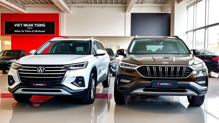 Thiết kế SUV và crossover tại showroom Việt Nam.