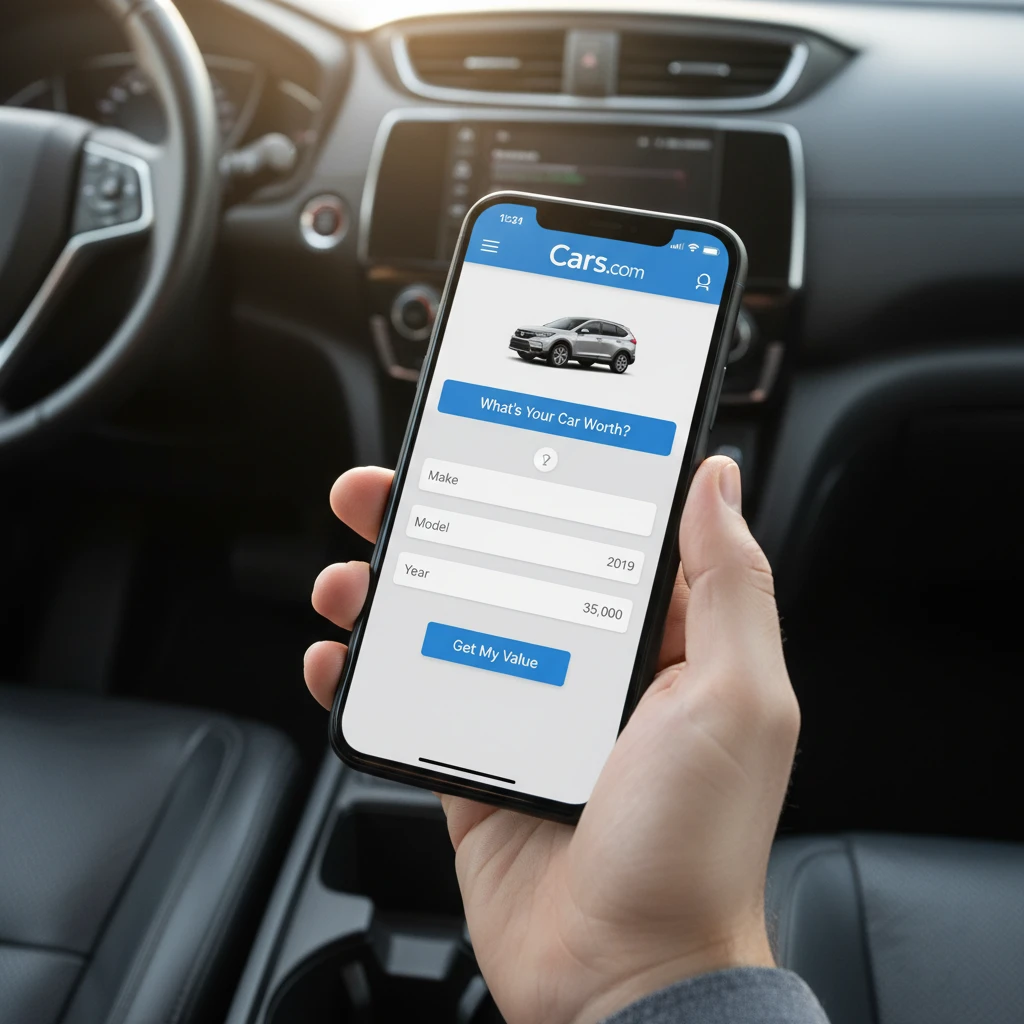 Ứng dụng Cars.com giúp định giá xe ô tô cũ.