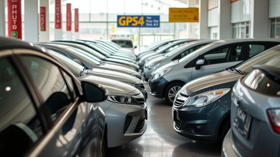 Used cars in a Vietnamese dealership reflecting depreciation time