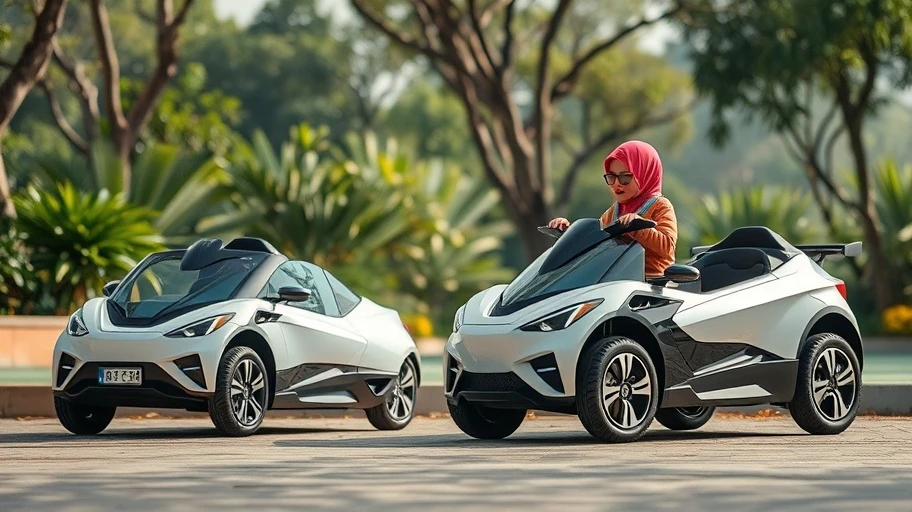 Xu hướng công nghệ trong xe ô tô điện cho bé trai